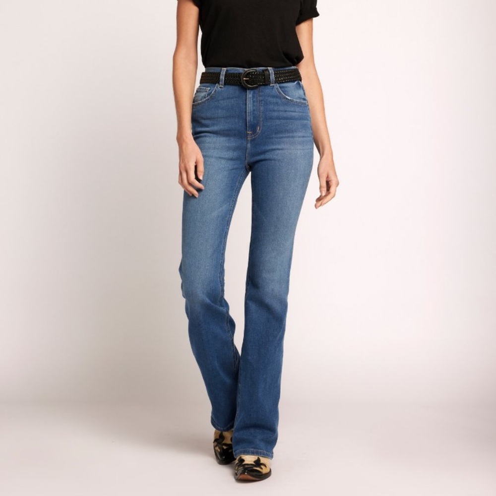 CURRENT ELLIOT The Side Street High Waist Flare Jeans Size‎ 24